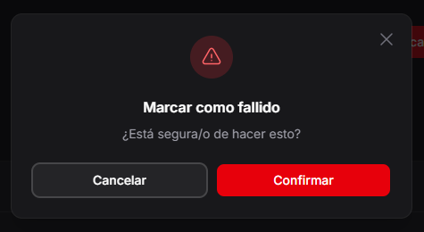 Marcar como fallido